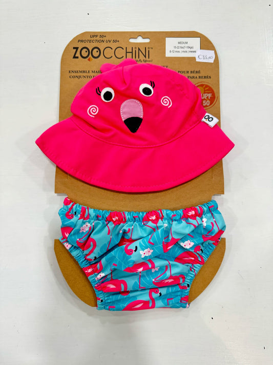 ZOOCHINI - costume contenitivo + cappellino con protezione 50+ summer - GIRL