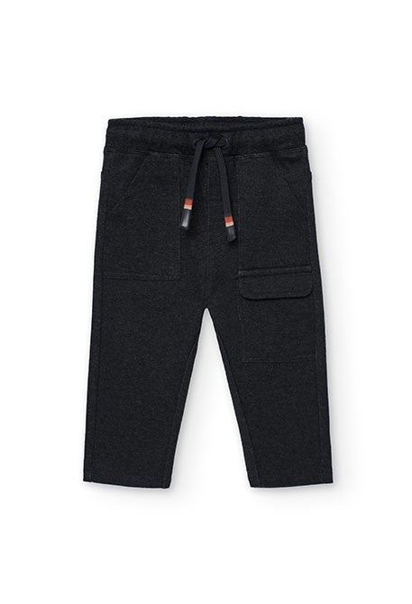 BOBOLI - pantalone in felpa cargo abbigliamento invernale 25/26 bj - BOY