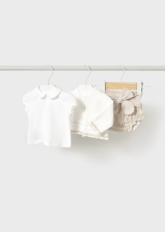 MAYORAL - completo 3 pz neonata abbigliamento est 25 b - GIRL
