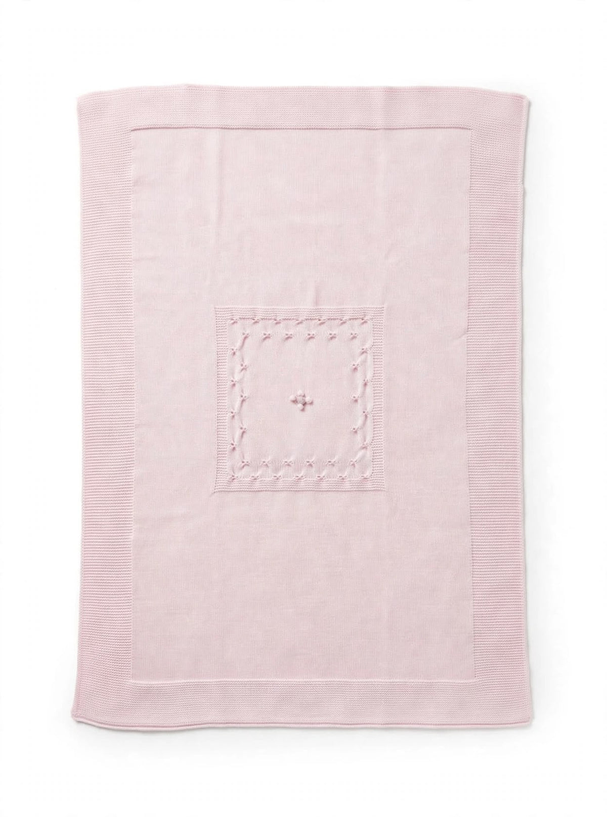 BABY LORD - coperta nido d'ape lana 100% rosa/sabbia - invernale