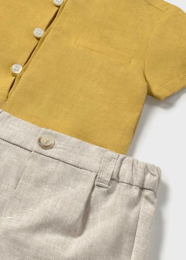 MAYORAL - completo corto 2 pz in lino abbigliamento est 25 b - BOY