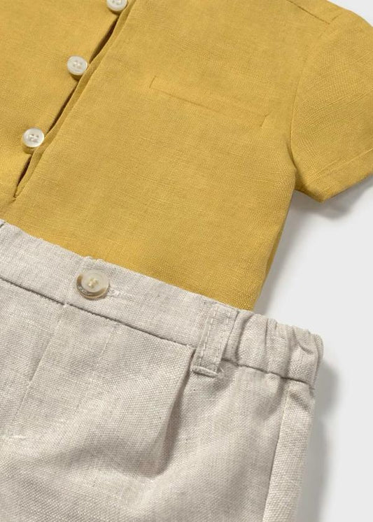 MAYORAL - completo corto 2 pz in lino abbigliamento est 25 b - BOY