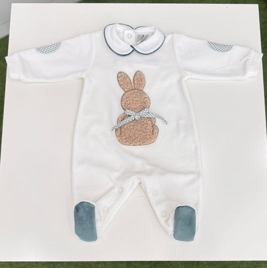 MARLU' - tutina coniglietto ciniglia (set n. 64) corredino invernale 25/26 - UNISEX