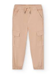 BOBOLI - pantalone cargo beige abbigliamento invernale 25/26 bj - BOY