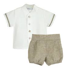 CALAMARO BABY - completo shorts in lino abbigliamento est 25 j - BOY
