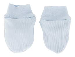 CALAMARO BABY - muffole di cotone antigraffio bianco accessori corredino - UNISEX