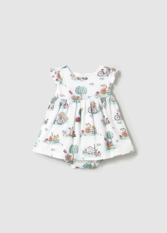 MAYORAL - vestito stampato con copripannolino fantasia verde abbigliamento est 25 b - GIRL