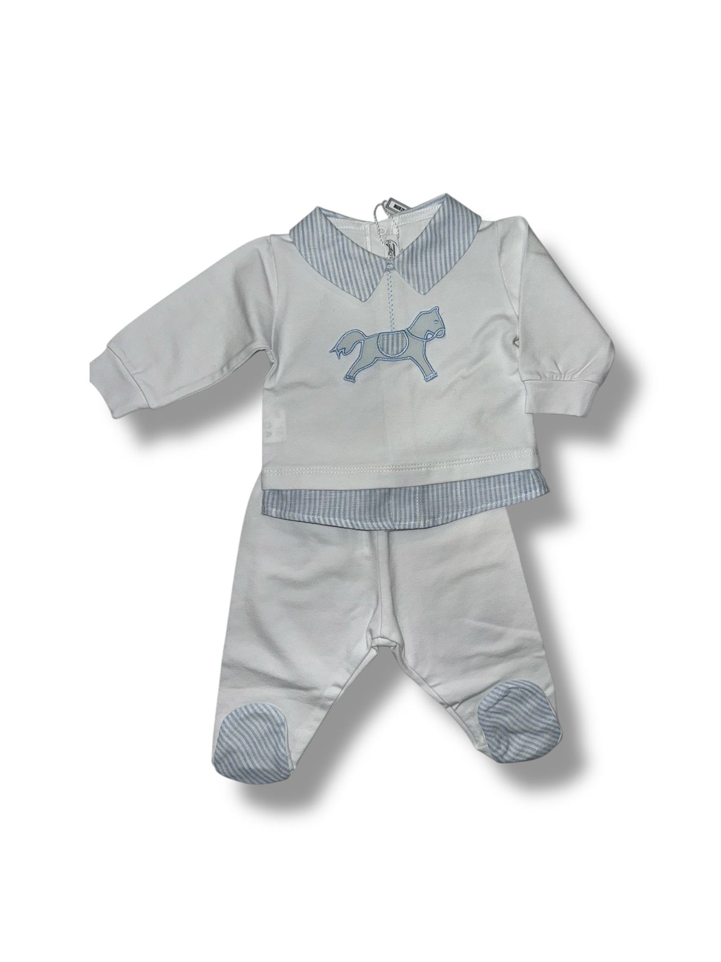 LA SARTORIA DEI PICCOLI - completino 2 pz corredino estivo - BOY