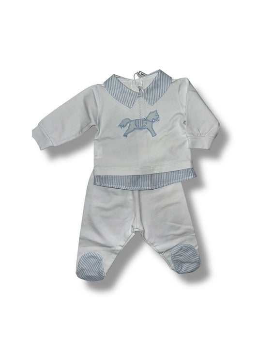 LA SARTORIA DEI PICCOLI - completino 2 pz corredino estivo - BOY