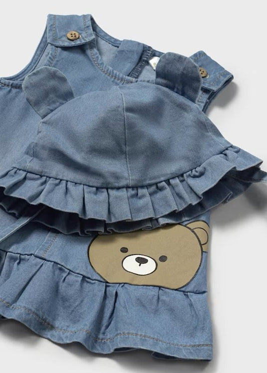 MAYORAL - scamiciato denim con cappello orsetto abbigliamento est 25 b - GIRL