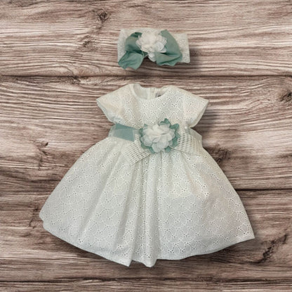 MARLU' - abito + fascia in pizzo san gallo cerimonia abbigliamento est 25 - GIRL