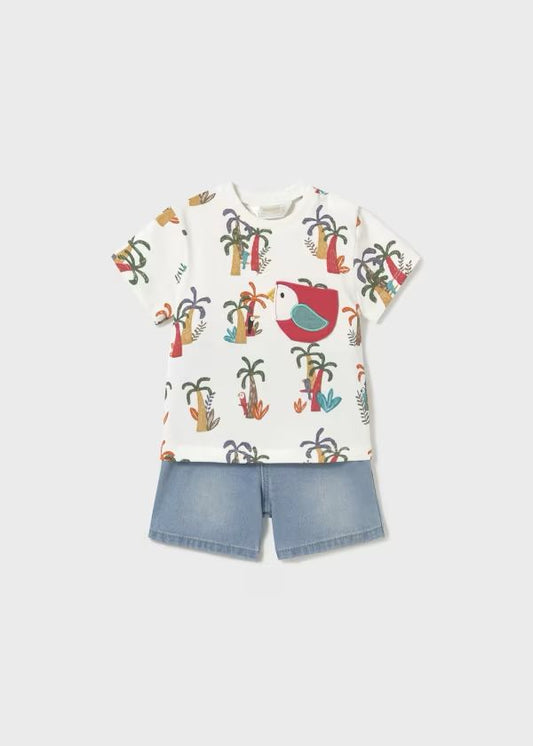 MAYORAL - completo corto 2 pz tropicale abbigliamento est 25 b - BOY
