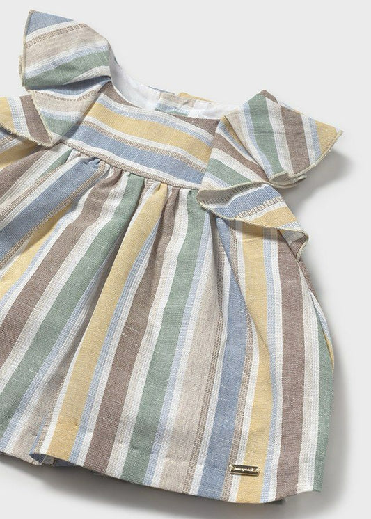 MAYORAL - vestito righe in lino con copripannolino abbigliamento est 25 b - GIRL