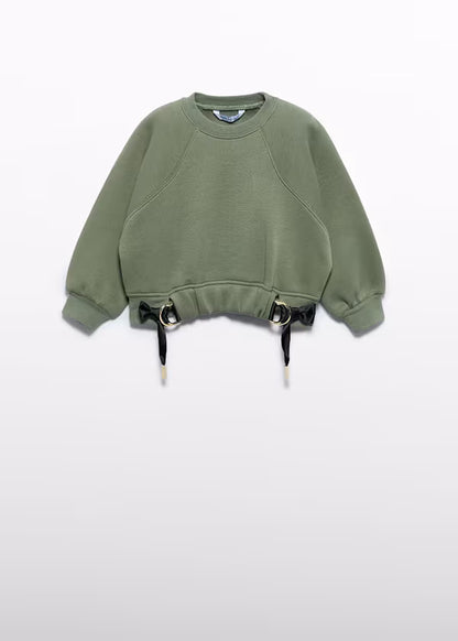 ABEL & LULA - felpa dettagli fiocchi abbigliamento invernale 25/26 j - GIRL