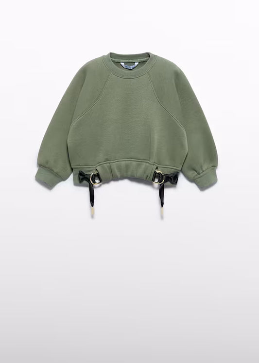 ABEL & LULA - felpa dettagli fiocchi abbigliamento invernale 25/26 j - GIRL
