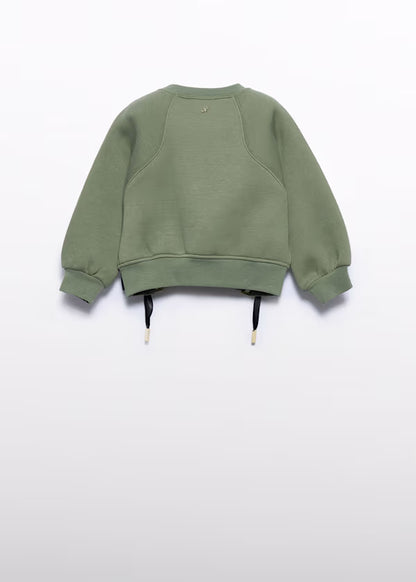 ABEL & LULA - felpa dettagli fiocchi abbigliamento invernale 25/26 j - GIRL