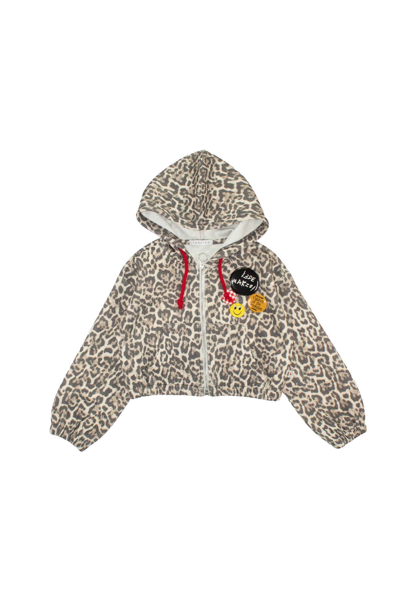 TO BE TOO - felpa crop leopardata abbigliamento invernale 25/26 j - GIRL