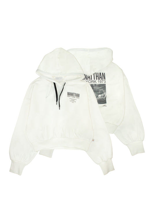 TO BE TOO - felpa crop stampata abbigliamento invernale 25/26 j - GIRL