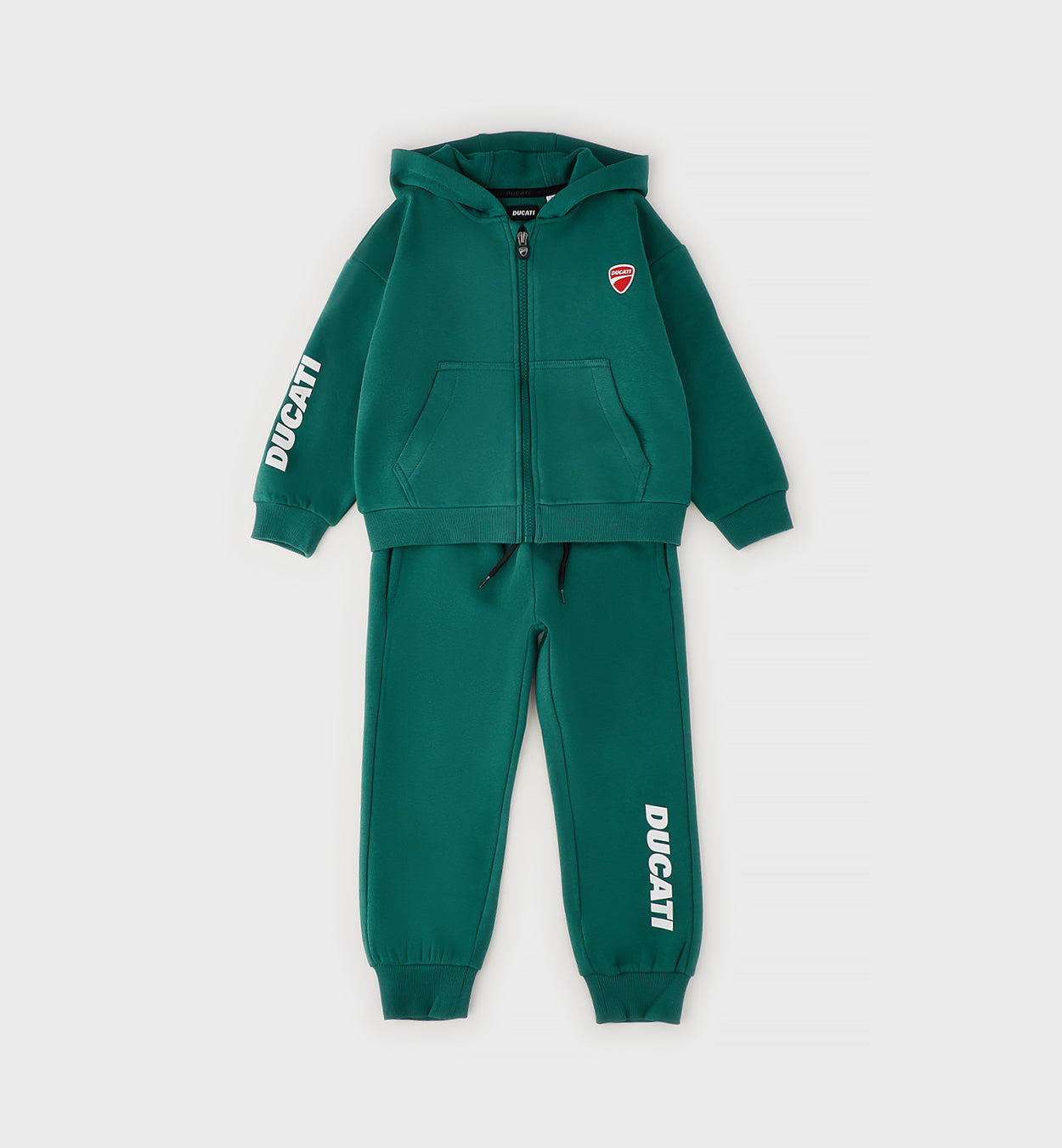 DUCATI - tuta 2pz zip e cappuccio verde - invernale