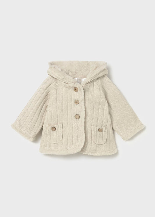 MAYORAL - giaccone morbido con pelliccia champagne abbigliamento invernale 25/26 b - GIRL