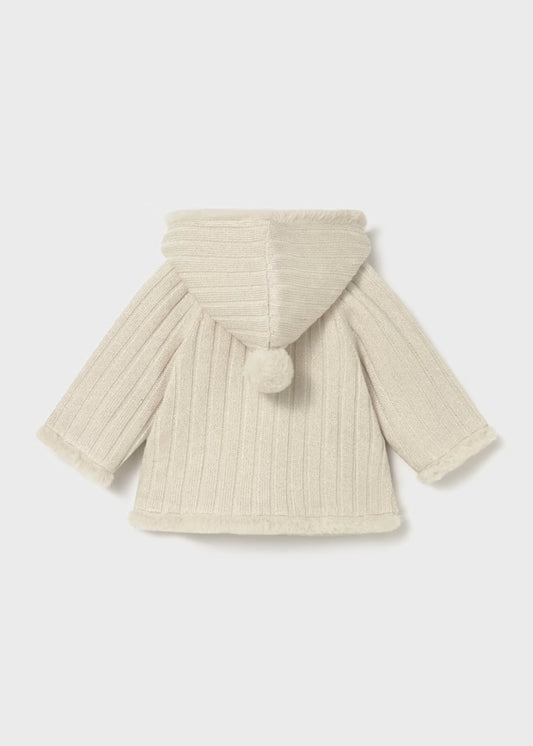 MAYORAL - giaccone morbido con pelliccia champagne abbigliamento invernale 25/26 b - GIRL