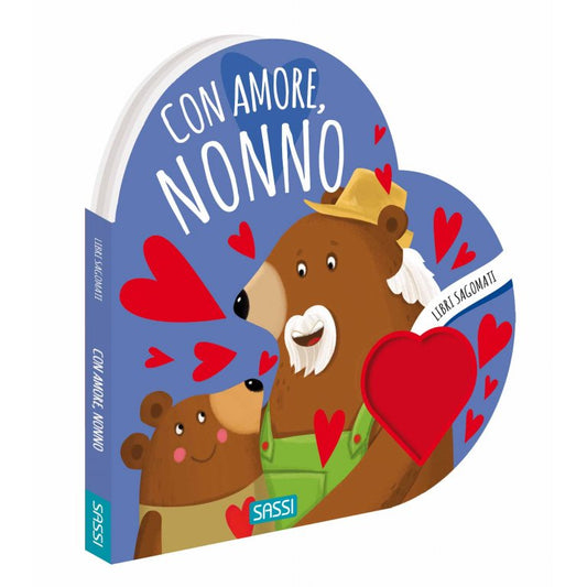 SASSI - libro sagomato "con amore, nonno" giocattoli - UNISEX