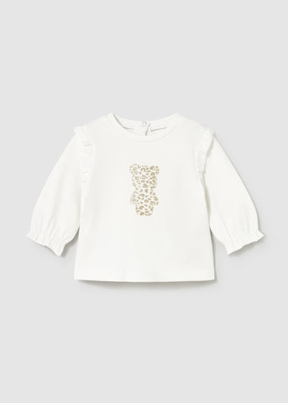 MAYORAL - t-shirt manica lunga panna abbigliamento invernale 25/26 b - GIRL