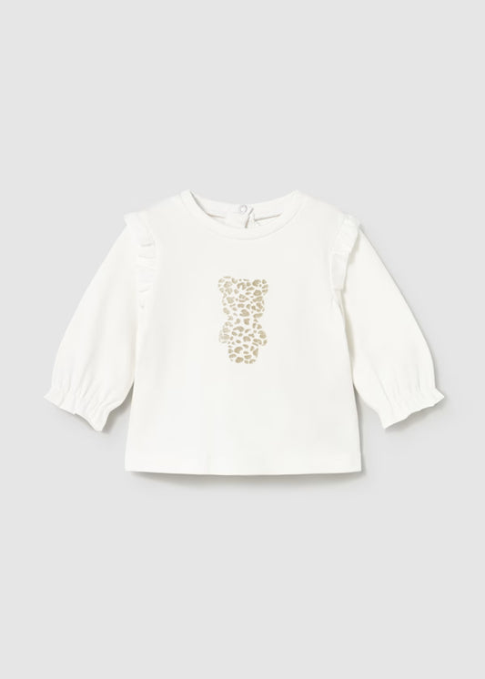 MAYORAL - t-shirt manica lunga panna abbigliamento invernale 25/26 b - GIRL
