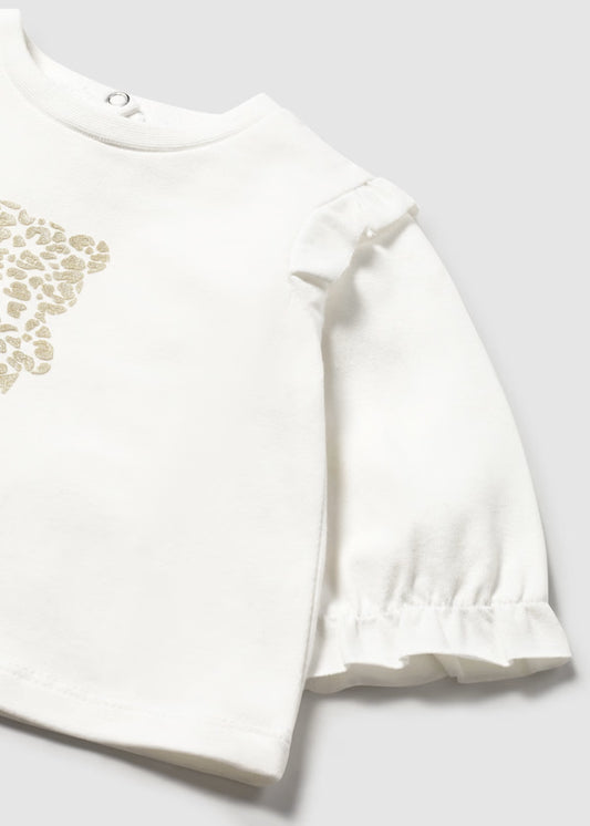 MAYORAL - t-shirt manica lunga panna abbigliamento invernale 25/26 b - GIRL