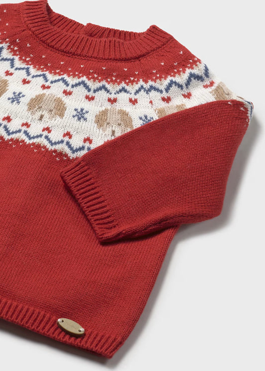 MAYORAL - maglioncino natalizio neonato rosso abbigliamento invernale 25/26 b - UNISEX