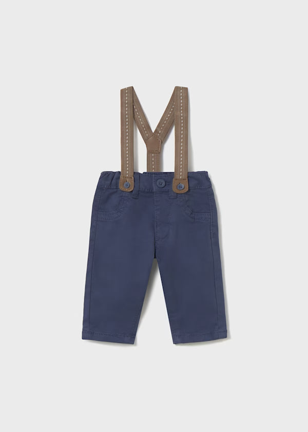 MAYORAL - pantalone bretelle marino neonato abbigliamento invernale 25/26 b - BOY