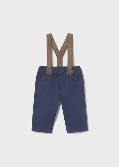 MAYORAL - pantalone bretelle marino neonato abbigliamento invernale 25/26 b - BOY