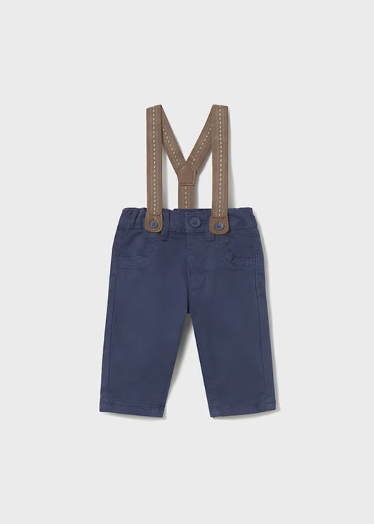 MAYORAL - pantalone bretelle marino neonato abbigliamento invernale 25/26 b - BOY