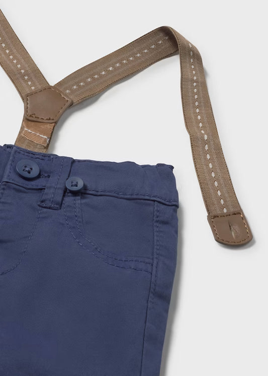 MAYORAL - pantalone bretelle marino neonato abbigliamento invernale 25/26 b - BOY