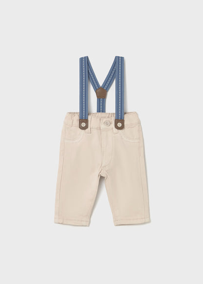 MAYORAL - pantalone bretelle panna neonato abbigliamento invernale 25/26 b - BOY