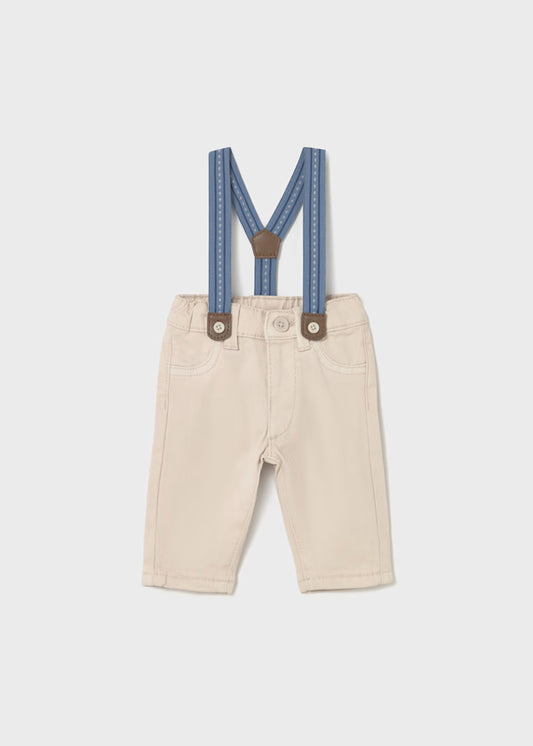 MAYORAL - pantalone bretelle panna neonato abbigliamento invernale 25/26 b - BOY