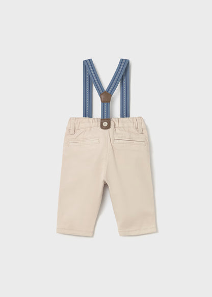 MAYORAL - pantalone bretelle panna neonato abbigliamento invernale 25/26 b - BOY