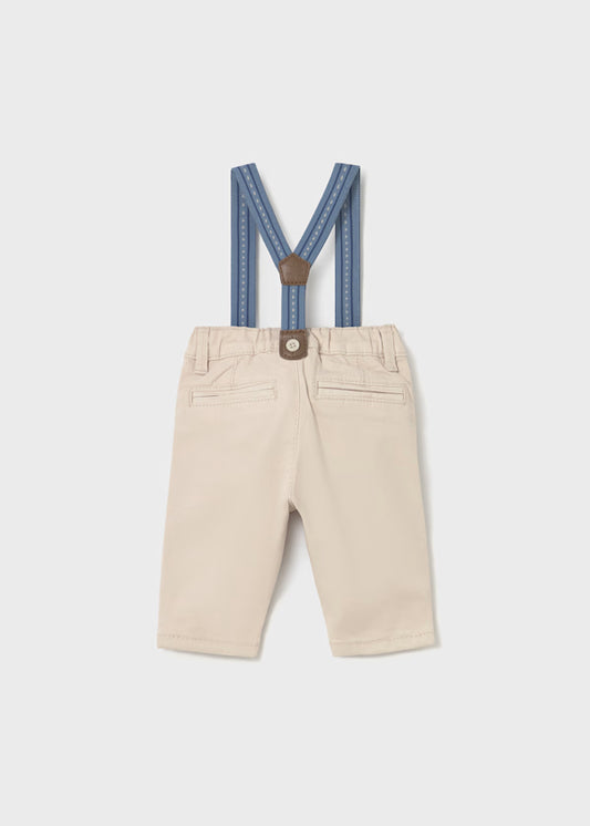 MAYORAL - pantalone bretelle panna neonato abbigliamento invernale 25/26 b - BOY