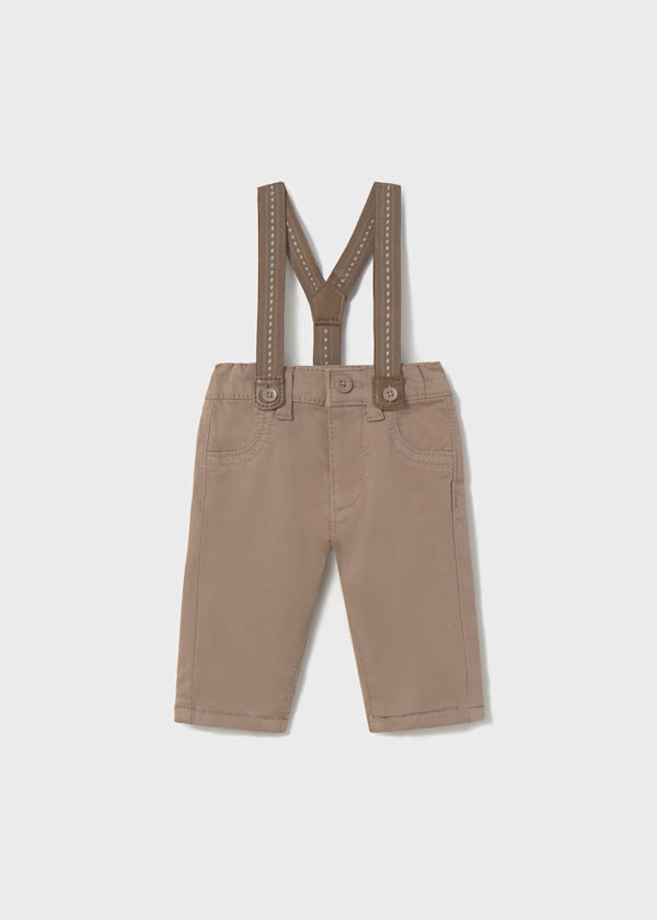 MAYORAL - pantalone bretelle beige neonato abbigliamento invernale 25/26 b - BOY