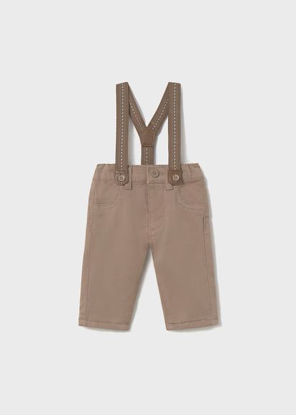 MAYORAL - pantalone bretelle beige neonato abbigliamento invernale 25/26 b - BOY