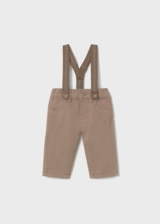 MAYORAL - pantalone bretelle beige neonato abbigliamento invernale 25/26 b - BOY