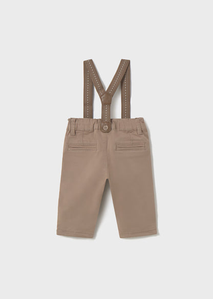 MAYORAL - pantalone bretelle beige neonato abbigliamento invernale 25/26 b - BOY