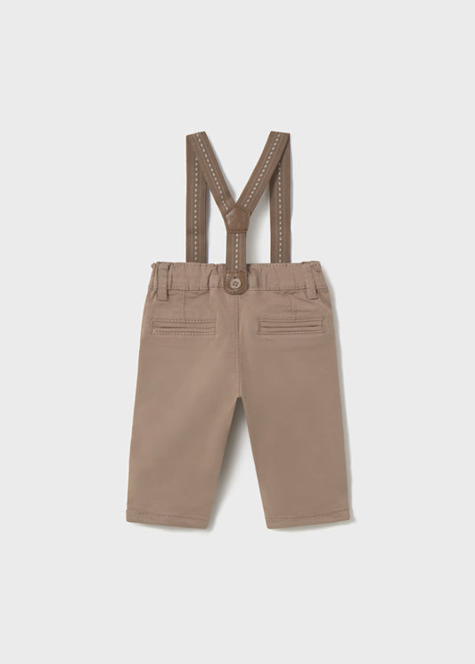MAYORAL - pantalone bretelle beige neonato abbigliamento invernale 25/26 b - BOY