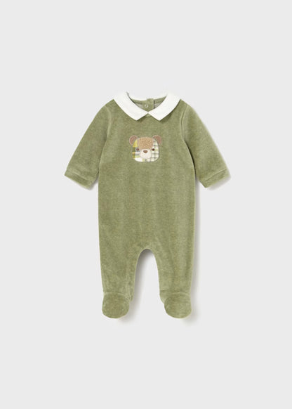 MAYORAL - tutina ciniglia verde neonato corredino invernale 25/26 - BOY