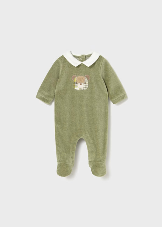 MAYORAL - tutina ciniglia verde neonato corredino invernale 25/26 - BOY