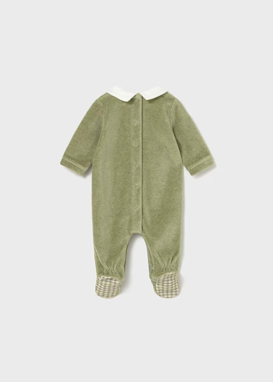 MAYORAL - tutina ciniglia verde neonato corredino invernale 25/26 - BOY