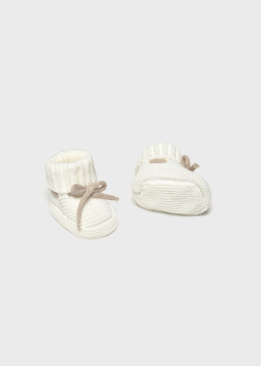 MAYORAL - scarpine neonato crudo corredino invernale 25/26 - UNISEX (Copia)