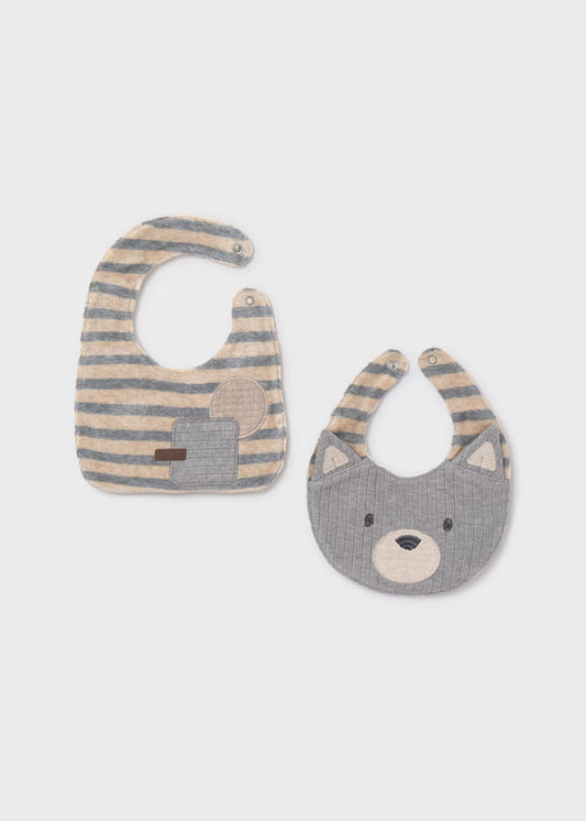 MAYORAL - set 2 bavette grigio accessori corredino invernale 25/26 - UNISEX