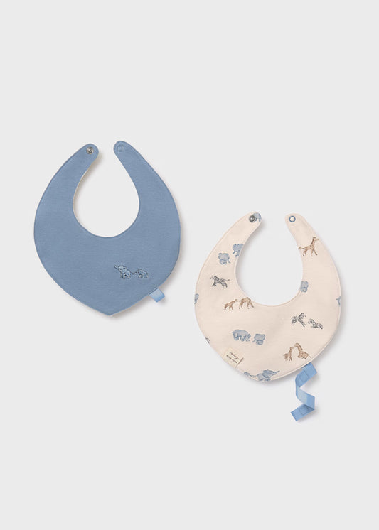 MAYORAL - set 2 bavette impermeabili azzurro/beige accessori corredino invernale 25/26 - BOY