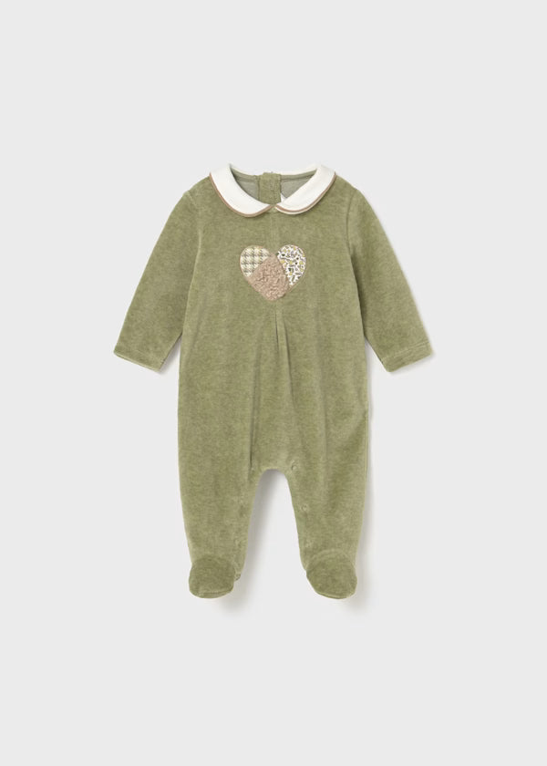 MAYORAL - tutina ciniglia verde neonato corredino invernale 25/26 - GIRL